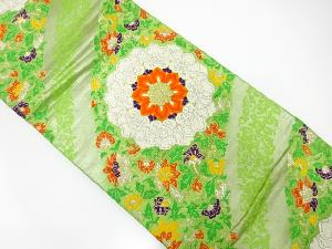 アンティーク　華紋に唐花模様織り出し袋帯（材料）